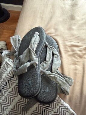 Sanuk Knit Wrap Sandals - Gray